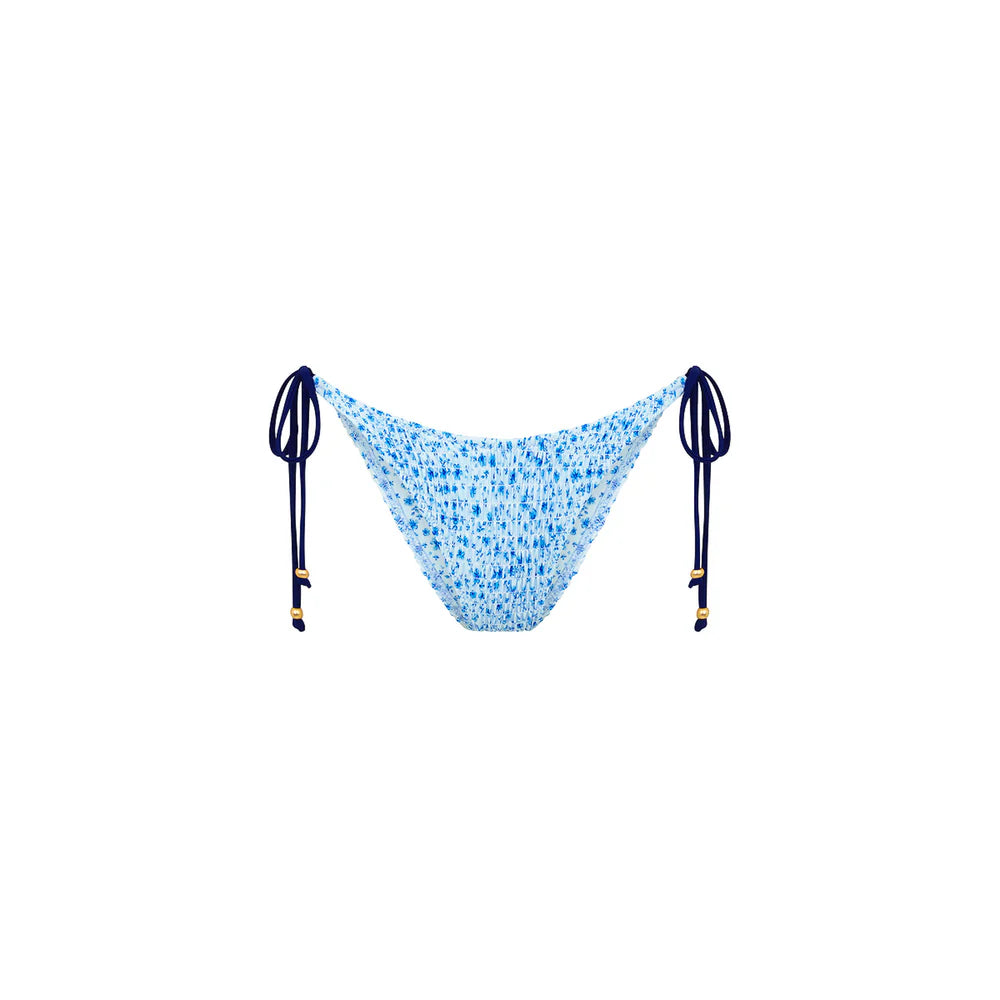 Kulani Kinis Dream Flower Shirred Dipped Cheeky Tie Bikini Bottom