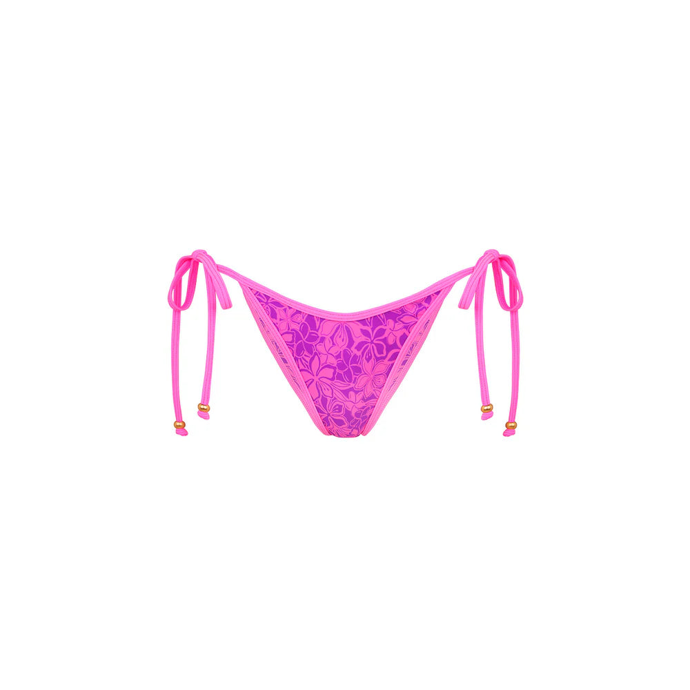 Kulani Kinis Bubble Berry Bind Dipped Cheeky Tie Bikini Bottom
