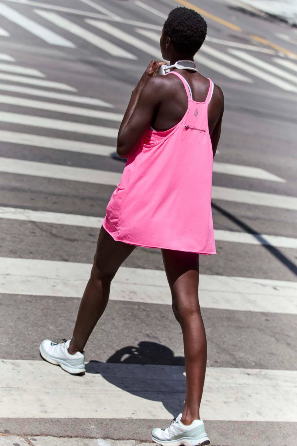 Free People Hot Pink Hot Shot Mini Romper
