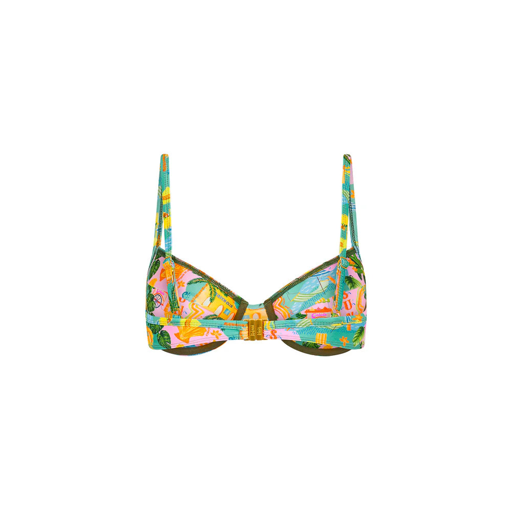 Kulani Kinis Sunlit Spritz Ditzy Underwire Bra Bikini Top