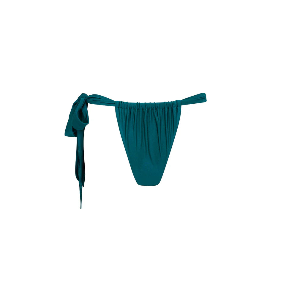 Kulani Kinis Laguna Haze Soft Tie Ruched Thong Bikini Bottom
