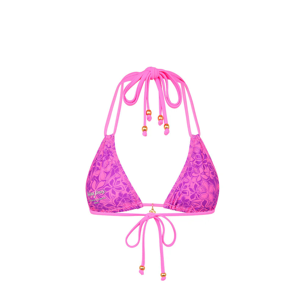 Kulani Kinis Bubble Berry Halter Bralette Bikini Top
