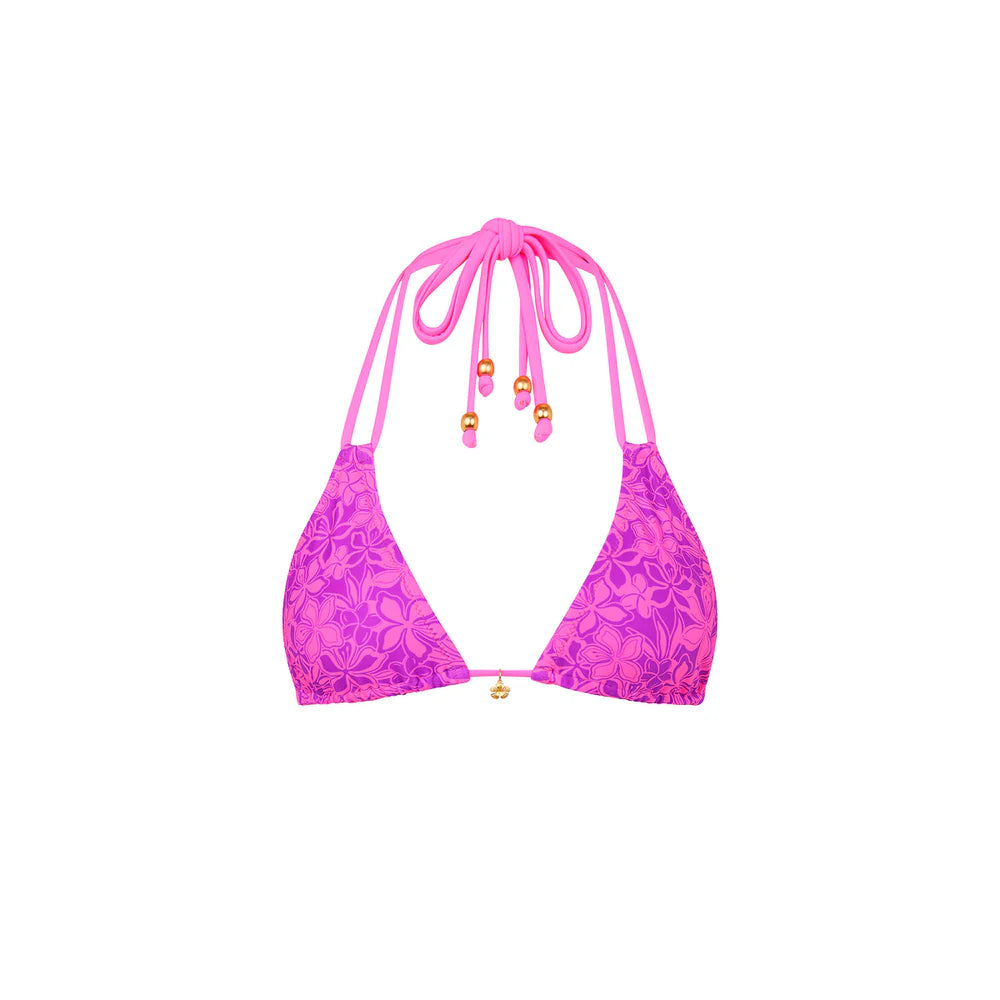 Kulani Kinis Bubble Berry Halter Bralette Bikini Top