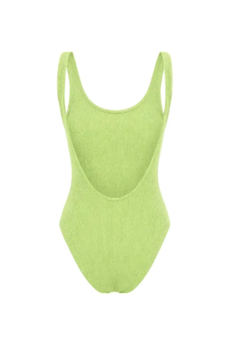 Love & Bikinis Marbella Classic Lowback One Piece Key Lime
