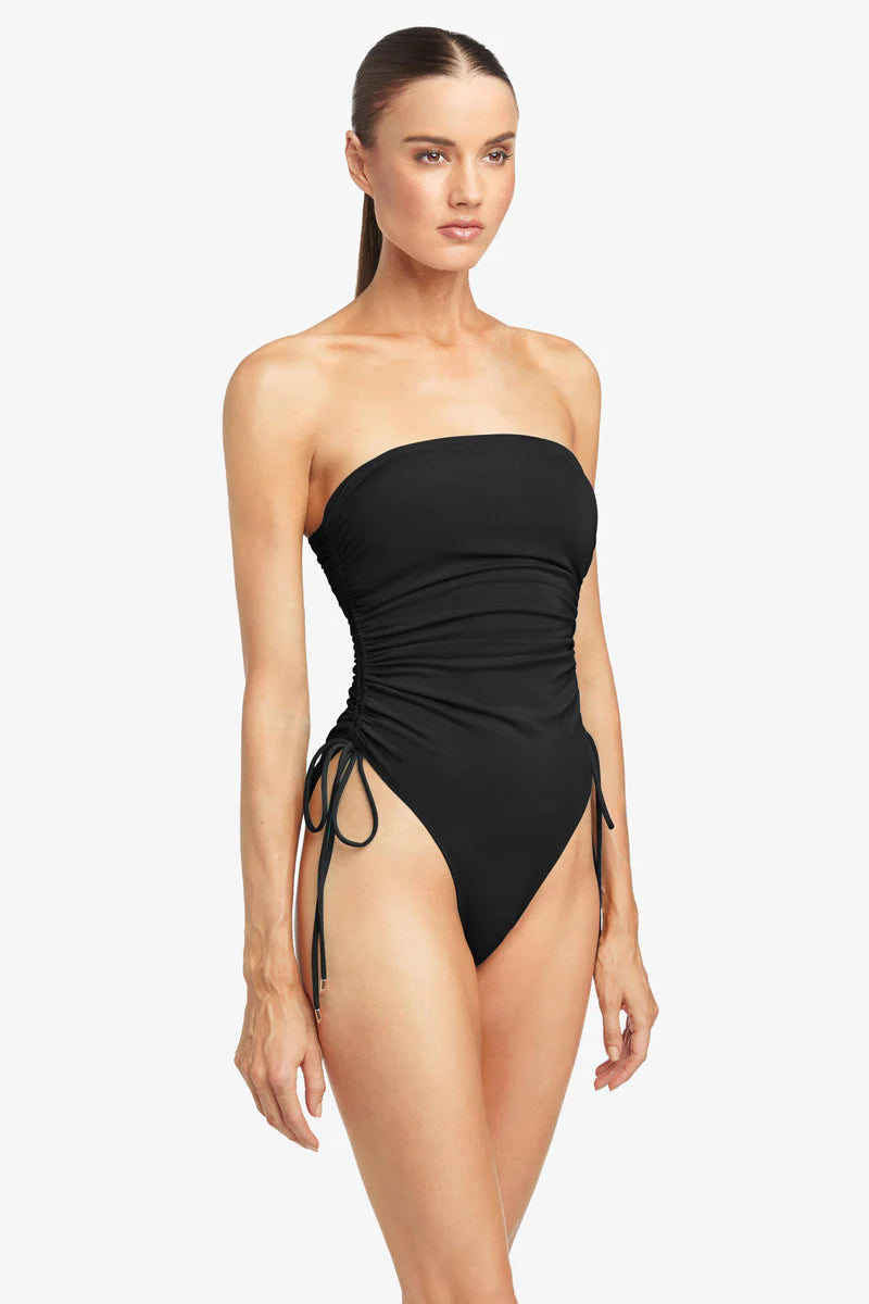 Robin Piccone Black Aubrey Bandeau One Piece