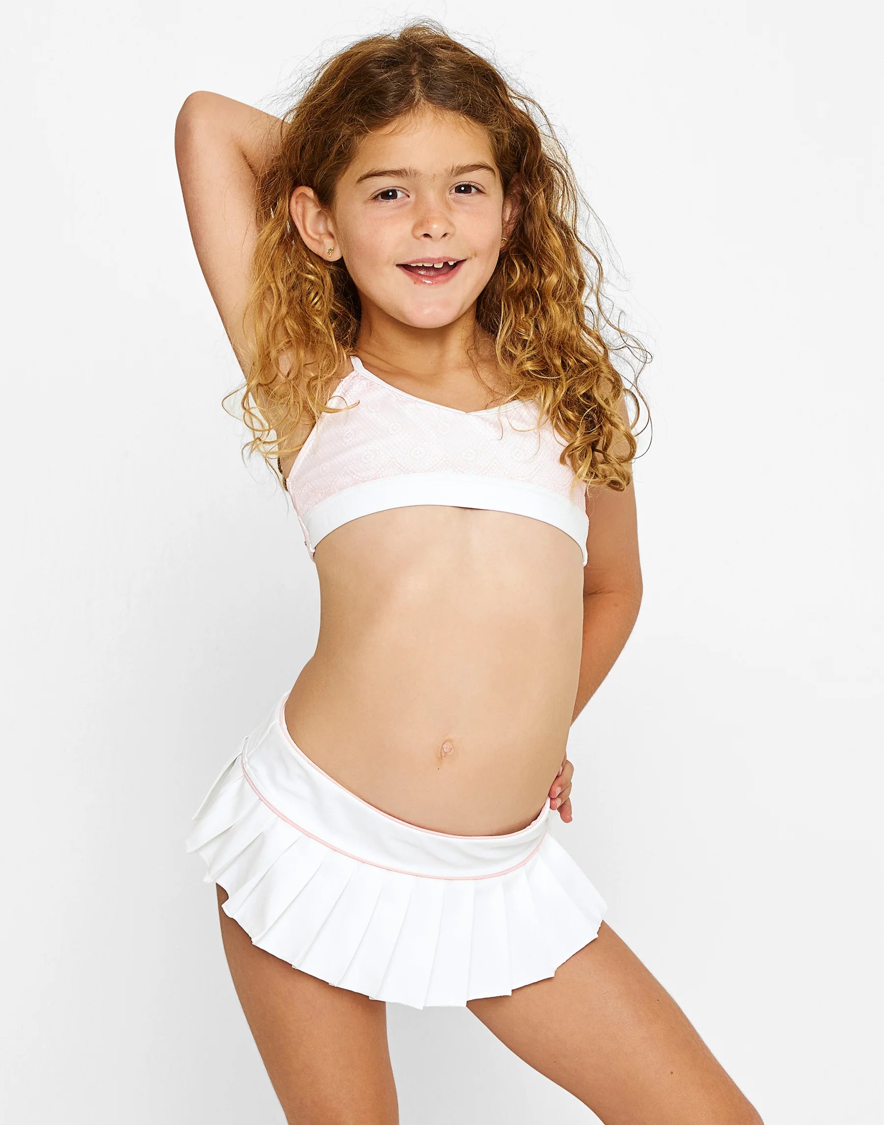 Beach Bunny White/Pink Goin' Back To Cali Kids Set