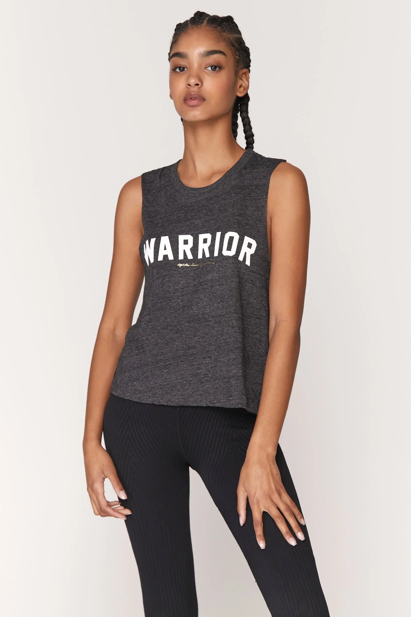 Spiritual Gangster Vintage Black Warrior Crop Top