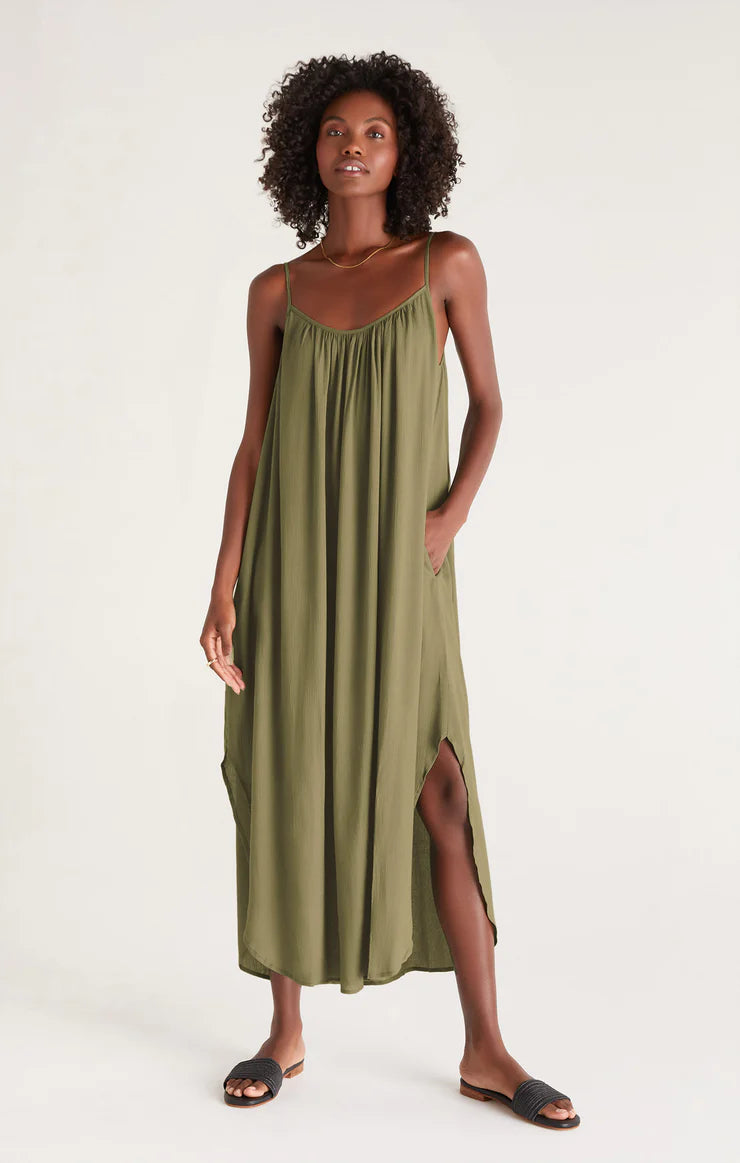 Z Supply Tiana Crinkle Midi Dress