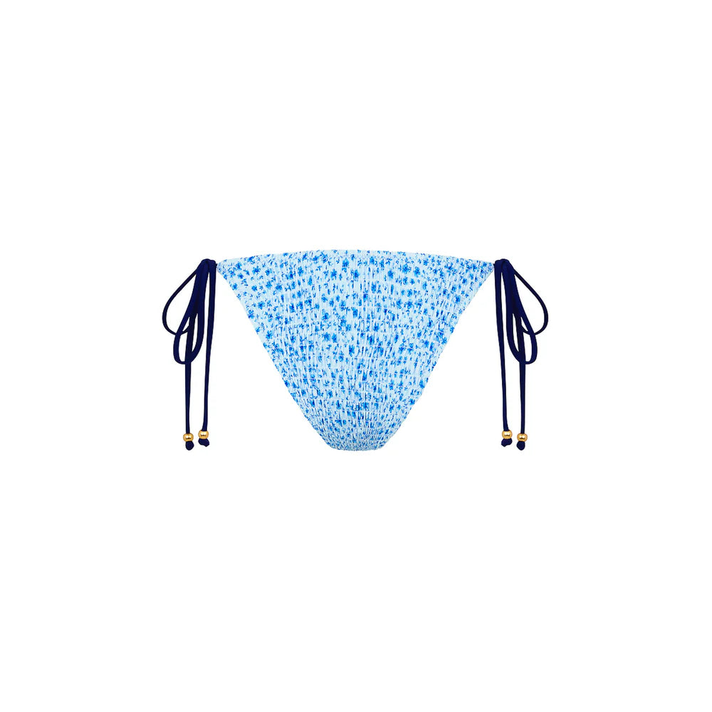 Kulani Kinis Dream Flower Shirred Dipped Cheeky Tie Bikini Bottom