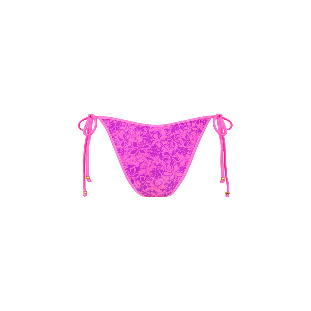 Kulani Kinis Bubble Berry Bind Dipped Cheeky Tie Bikini Bottom