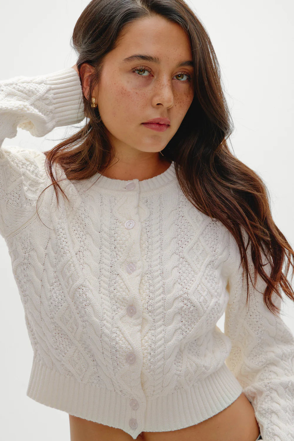 Frankies Marley Cable Knit Cardigan
