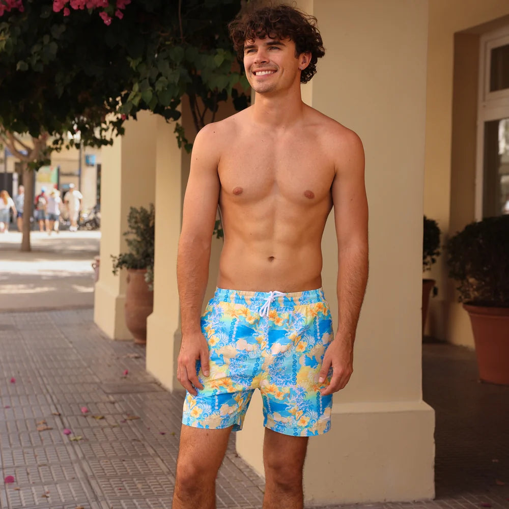 Kulani Kinis Limoncello Lagoon Men's Swim Trunk