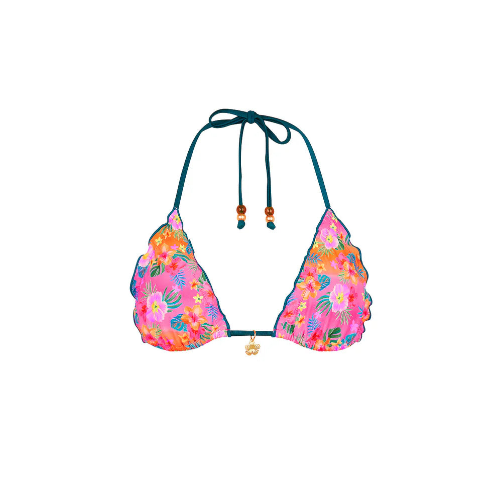 Kulani Kinis Summer Glow Lettuce Edge Bralette Bikini Top