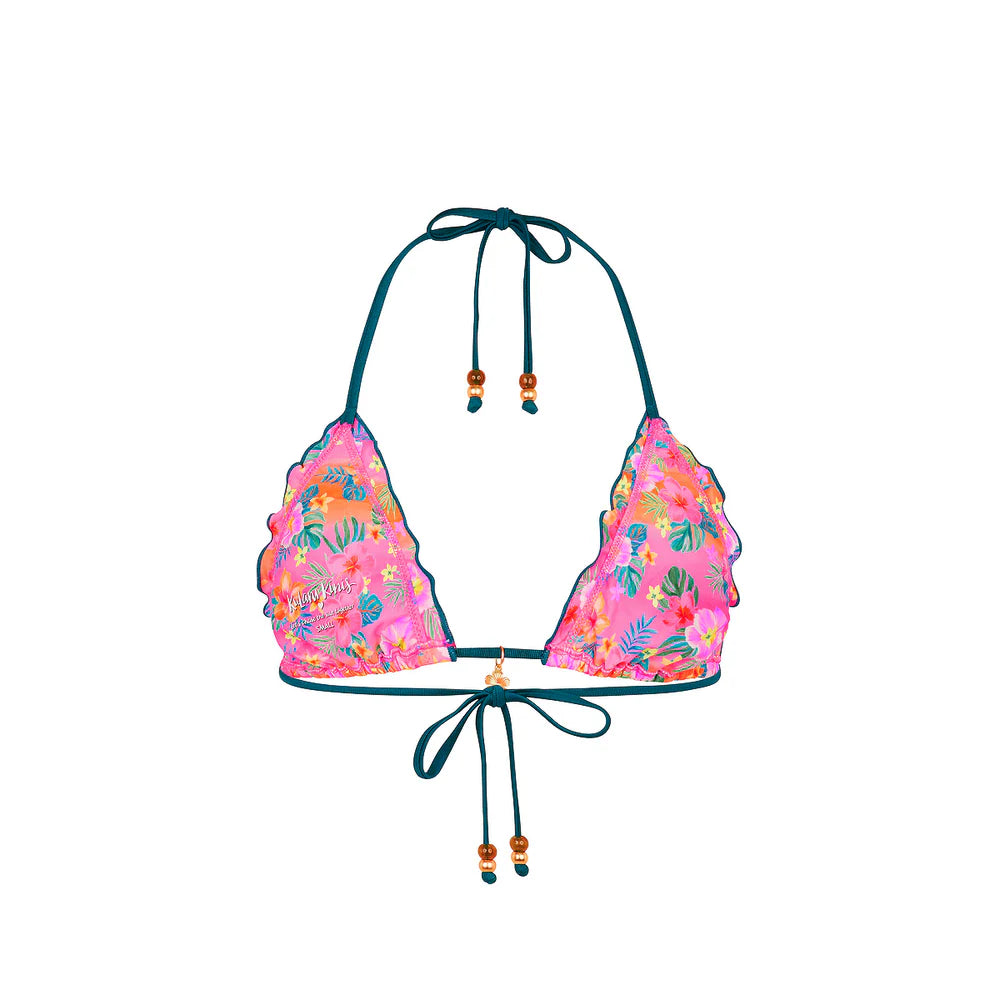 Kulani Kinis Summer Glow Lettuce Edge Bralette Bikini Top