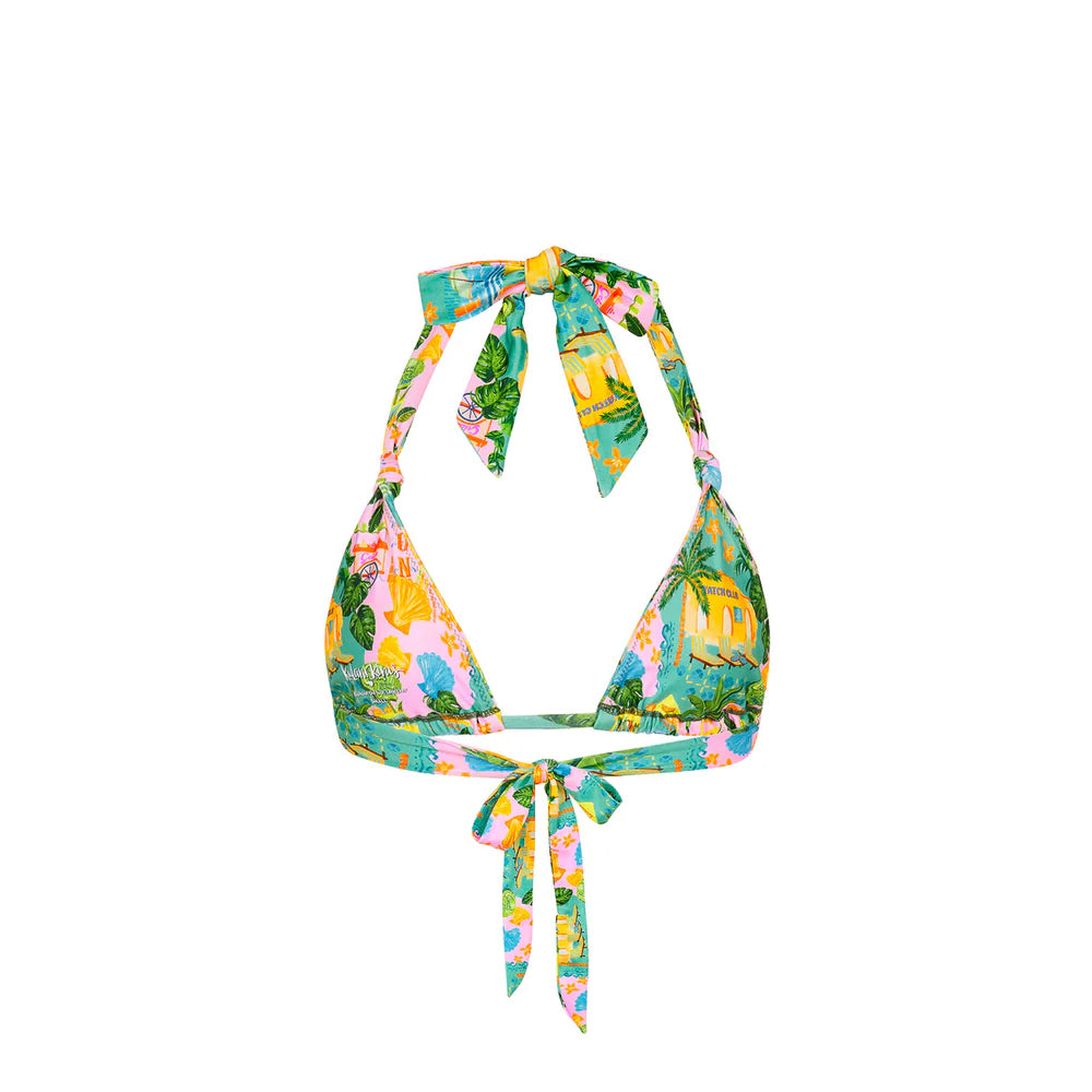 Kulani Kinis Sunlit Spritz Soft Knot Halter Bikini Top