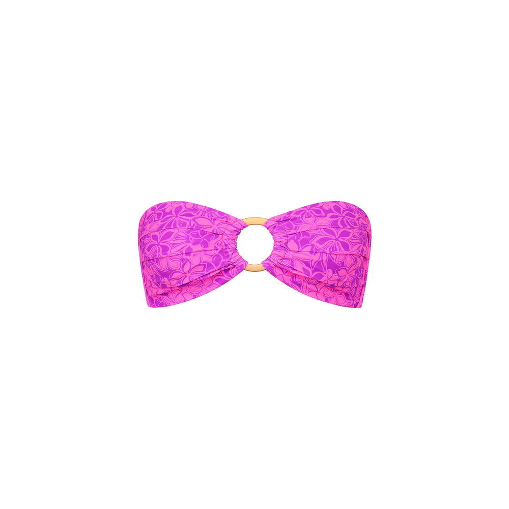 Kulani Kinis Bubble Berry Strapless Bandeau Bikini Top