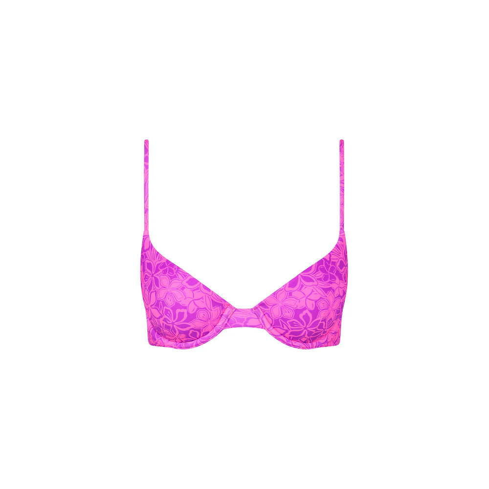 Kulani Kinis Bubble Berry Slim Underwire Bra Bikini Top