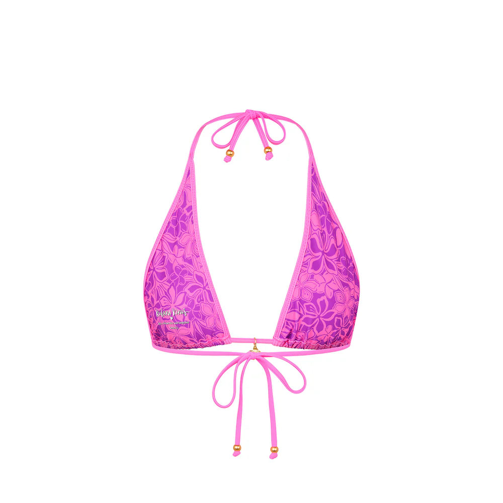 Kulani Kinis Bubble Berry Bind Triangle Halter Bikini Top