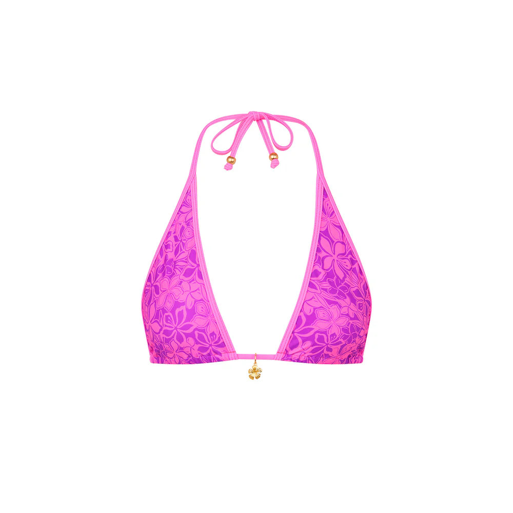 Kulani Kinis Bubble Berry Bind Triangle Halter Bikini Top