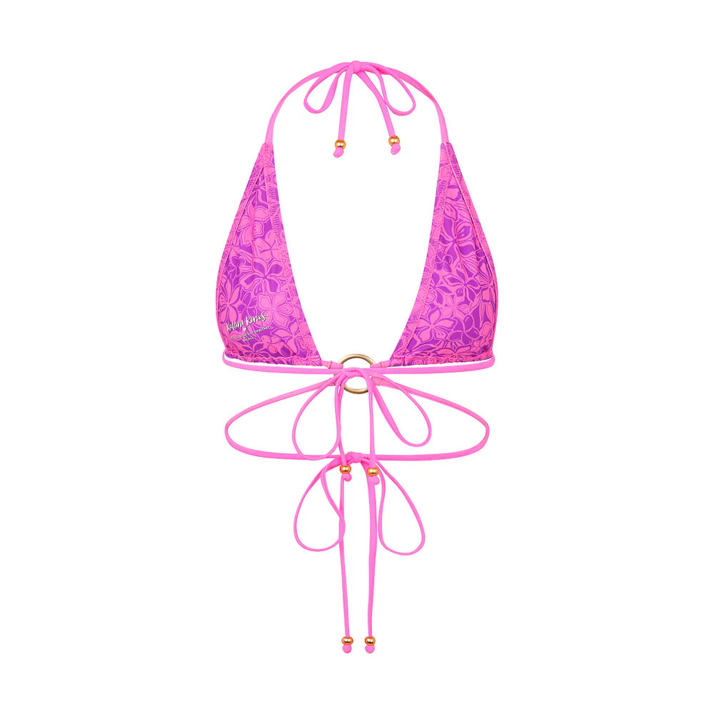 Kulani Kinis Bubble Berry Halo Ring Halter Bikini Top