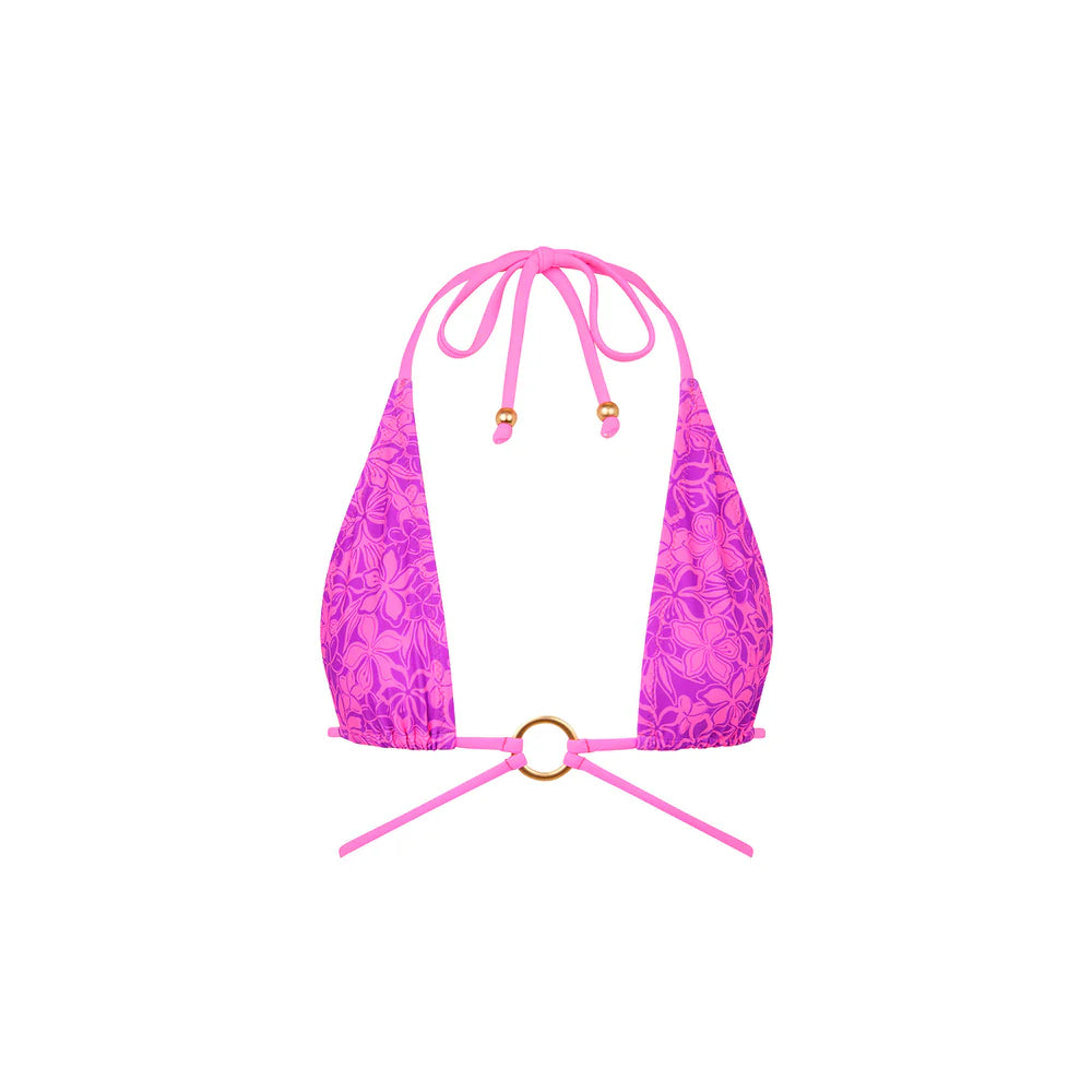 Kulani Kinis Bubble Berry Halo Ring Halter Bikini Top