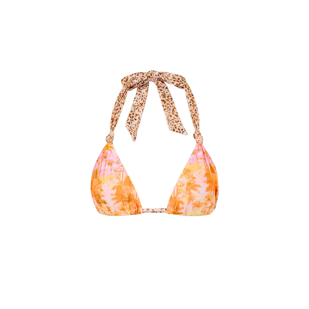 Kulani Kinis Wild Skies Soft Knot Halter Top