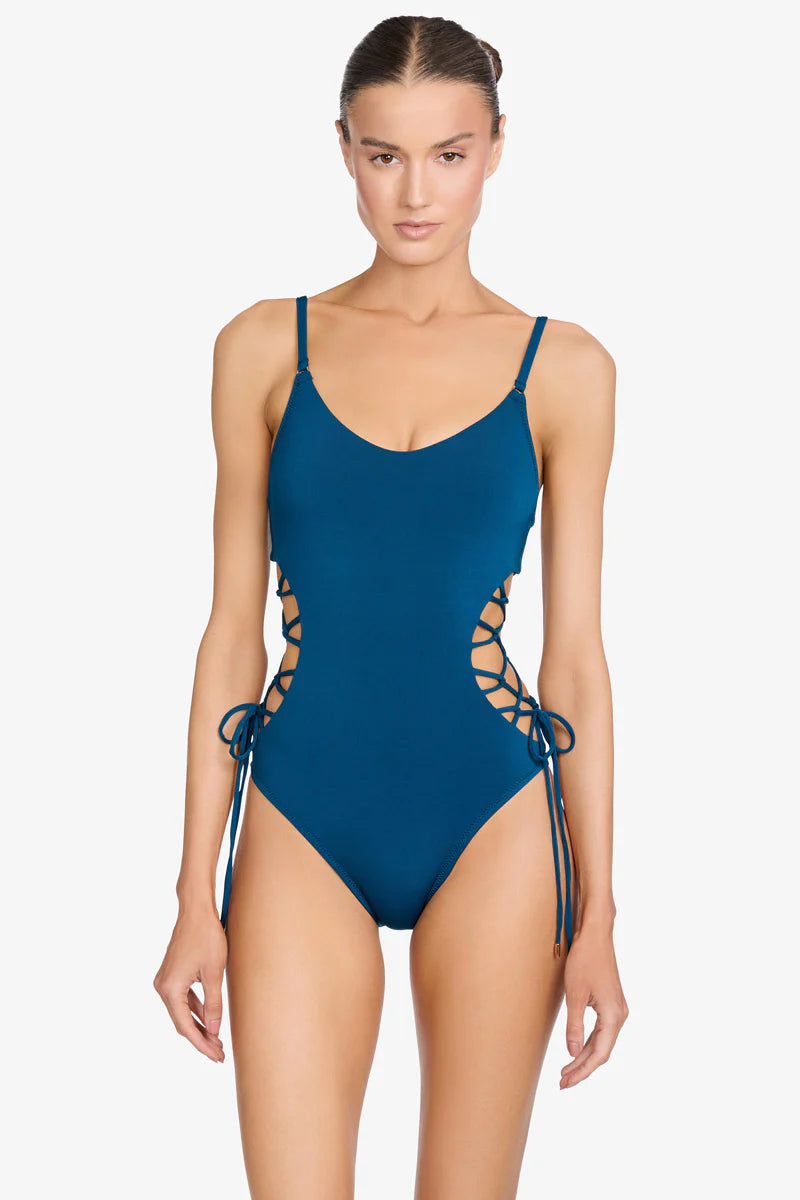 Robin Piccone Pacific Aubrey Lace Up One Piece