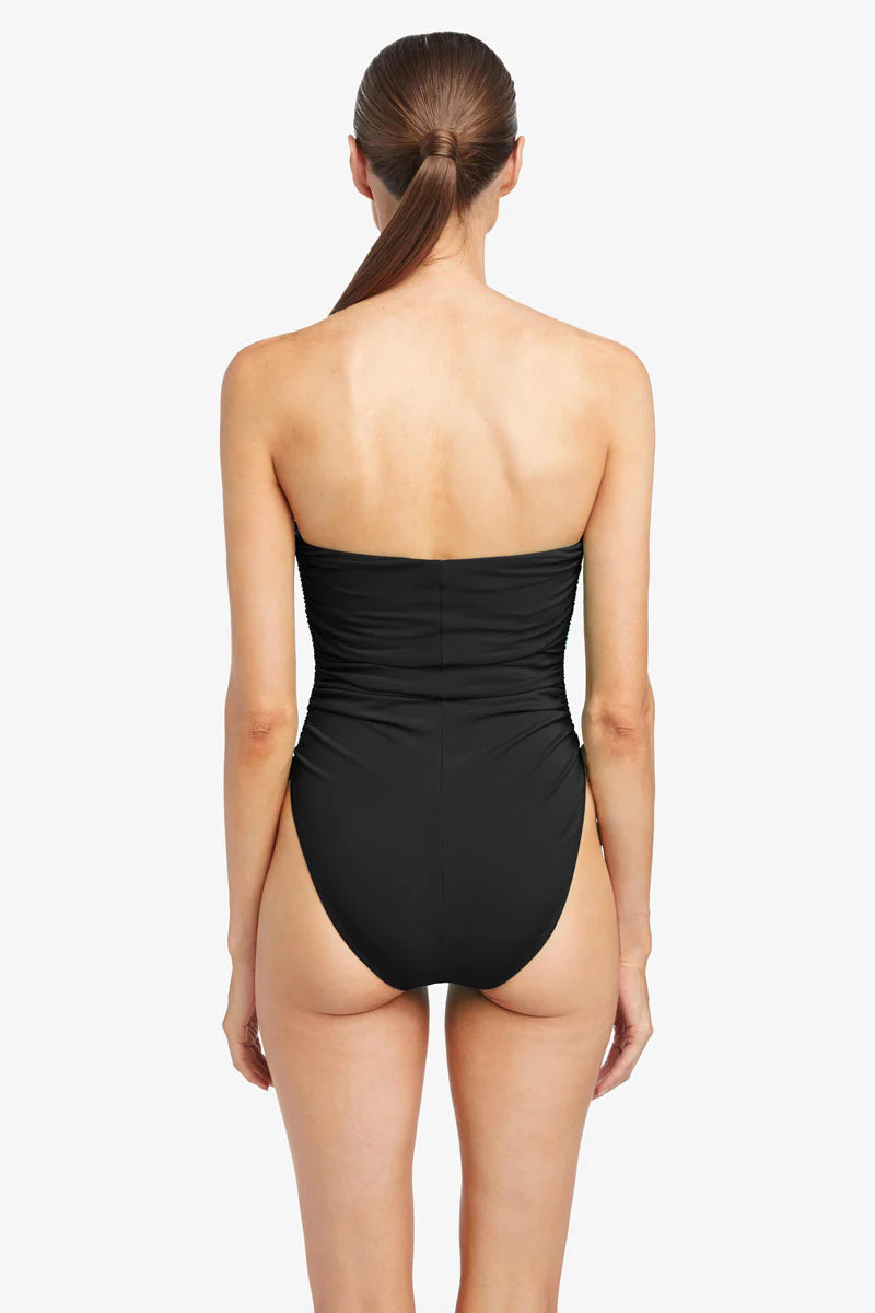 Robin Piccone Black Aubrey Bandeau One Piece