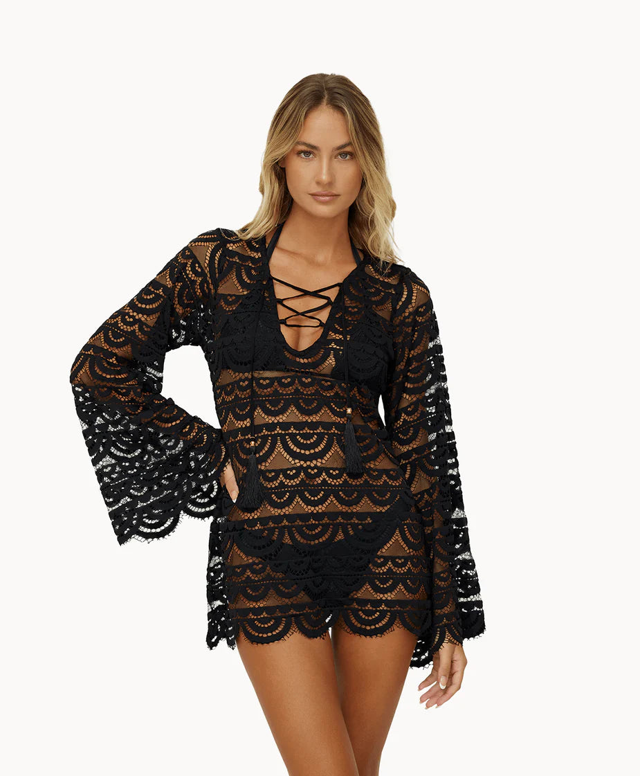 PilyQ Midnight Lace Crochet Noah Tunic